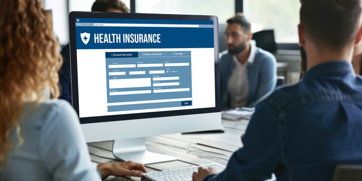 Health insurance web site brisk registration system for easy form filling