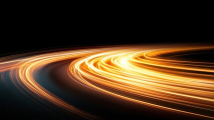 Fototapeta premium Golden light streaks abstract design