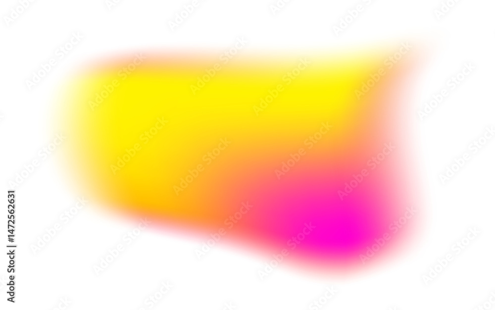 Poster blurred gradient yellow shape. fluid liquid mesh element with holographic effect. soft aura gradatio