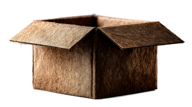 Open Cardboard Box Packaging, Shipping, and Delivery Concept