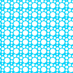 Vibrant Blue Background with White Circle Pattern Seamless Texture Design