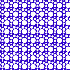 Elegant Seamless Pattern Design featuring White Circles on a Vibrant Purple Background ideal for textile prints and digital designs
