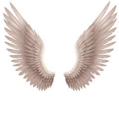 Obraz premium Angel Wings White Feather Wings Transparent Background High Resolution Image isolated on transparent background