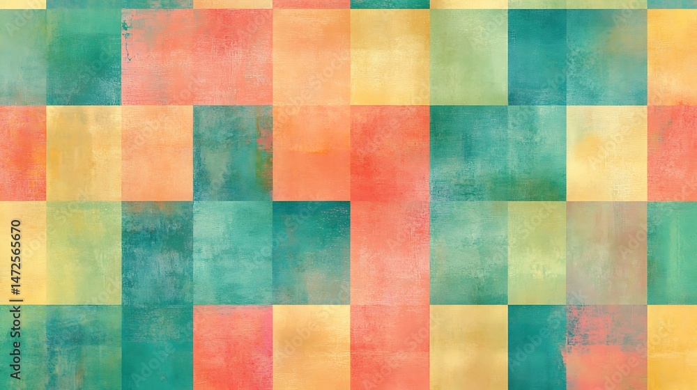 Poster abstract colorful square pattern. (2)