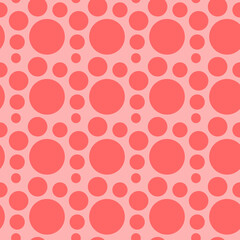 Elegant Pink and Coral Circle Pattern Design for Textile and Web Backgrounds