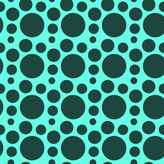 Teal and Aqua Circle Pattern Background Design Texture for Textile Prints