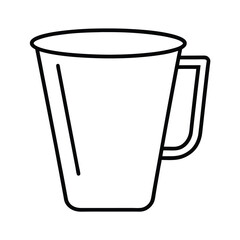 measuring cup vector outline drawing