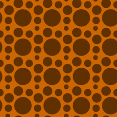 Seamless Orange Brown Circle Pattern Design Texture Background for Fabric Print