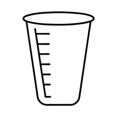 measuring cup vector outline drawing