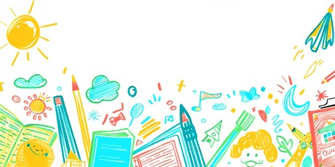 Back to School Background with Space for Text
