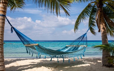 summer Canc&uacute;n, Mexico, Tropical Beach Hammock Relaxation
