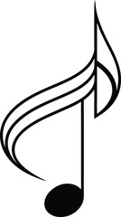 music note icon vector