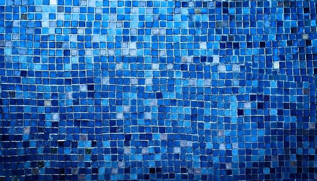 blue mosaic tiles texture