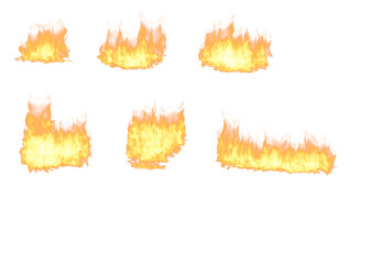 set of fire icons