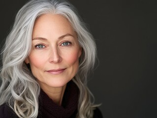Naklejka premium Elegant mature woman portrait