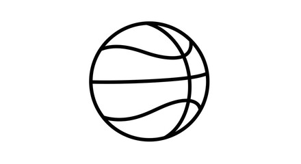 Basketball Outline Illustration Sports Equipment