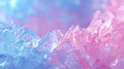 Fototapeta premium Layered Frosty Ice Background in Soft Pink and Blue Tones