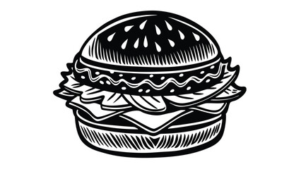 Burger with Lettuce and Tomato