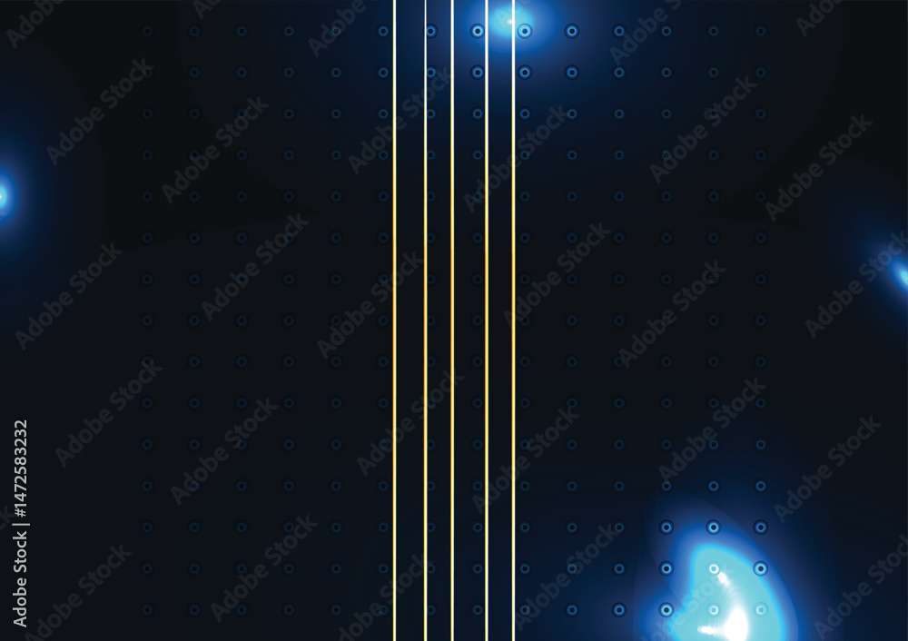 Poster abstract dark blue template background geometric shapes with gold lines stripe with space for your t