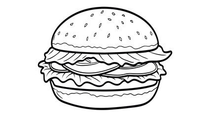 Burger with Lettuce and Tomato