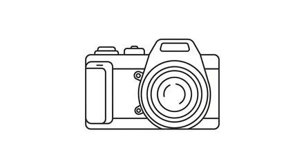 Camera Outline Graphic Image for Photography or Travel