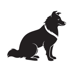 Border Collie In Herding Action Silhouette