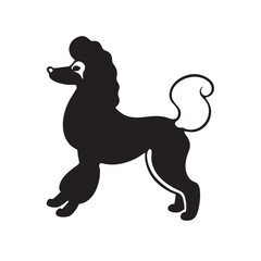 Poodle Hopping With Joyful Energy Silhouette