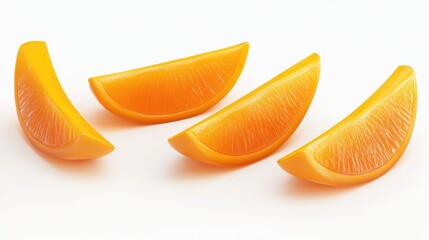 orange slices isolated on white