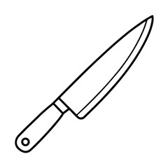 kitchen knife isolated on white