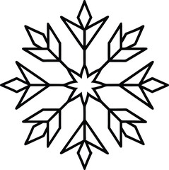 Obraz premium snowflake icon vector illustration