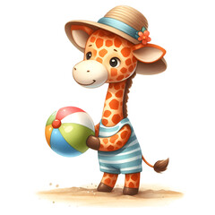 giraffe and ball