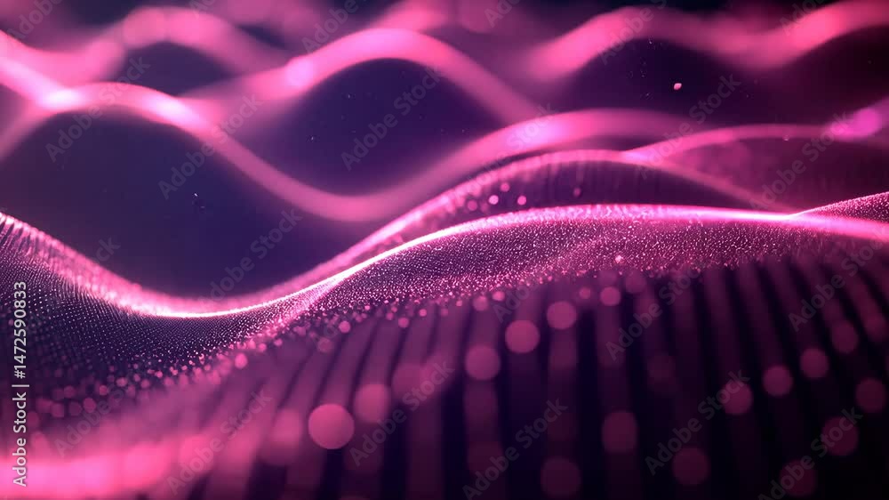 Poster vibrant pink waves an abstract background with depth and texture for mesmerizing visuals