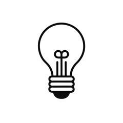 light bulb line art icon