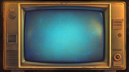 Vintage TV screen with static noise and old CRT glow, antique electronics, old technology, crt