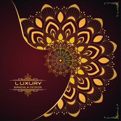 Traditional Floral Mandala Ornamental background design for decor, greeting, packaging, card, cover, decoration, stationary | Creative abstract Golden shape with leaf, circle