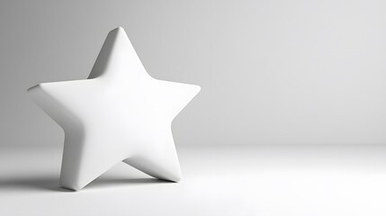 Obraz premium Minimal 3D Plastic Star with Matte Finish for Clean and Modern Design