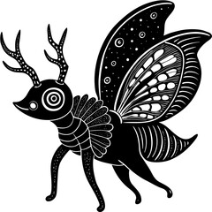 black and white butterfly