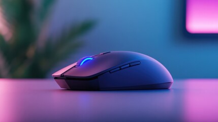 Computer mouse with blue light