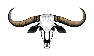 Obraz premium Southwestern Longhorn Skull Design