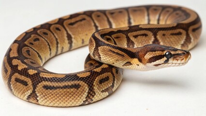 Fototapeta premium Cinnamon Ball Python on studio background 