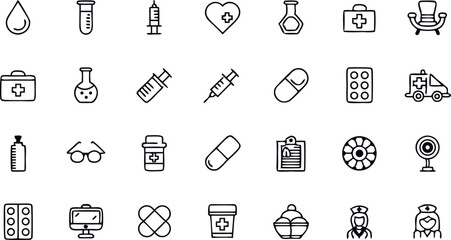 healthcare icon set  collection of medicine  docto (1).eps