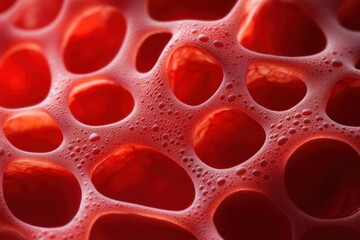 Obraz premium Red porous organic texture close-up