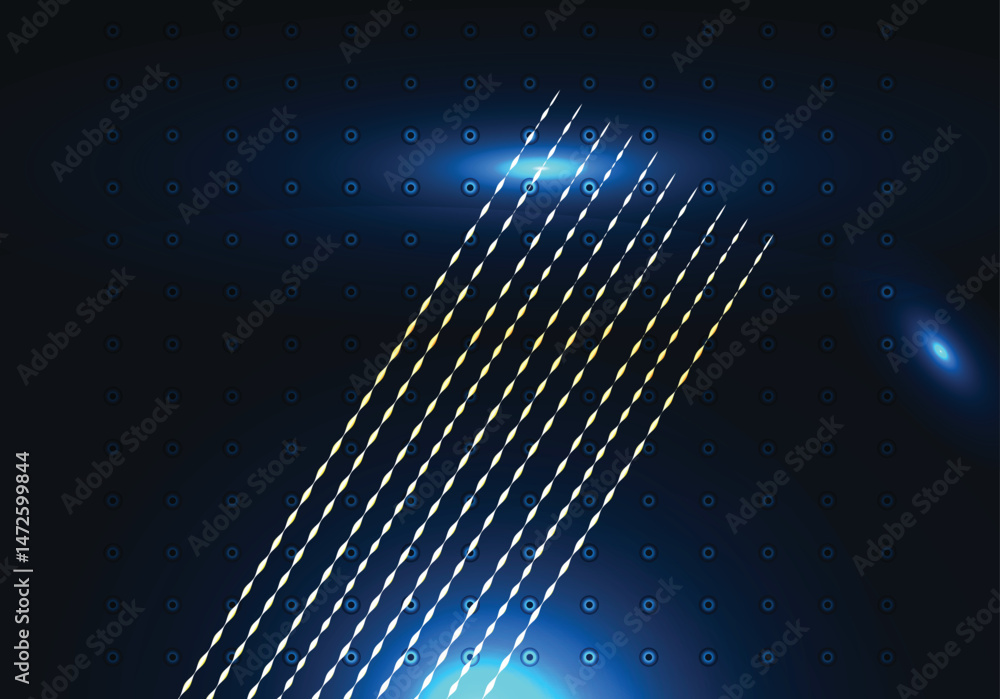 Aufkleber abstract dark blue template background geometric shapes with gold lines stripe with space for your t