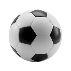 Fototapeta premium Classic Black and White Soccer Ball HighResolution Image isolated on transparent background