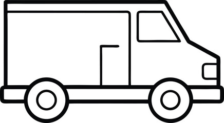 vector illustration of a utility service truck