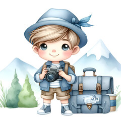 little girl with backpack