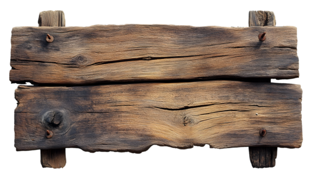 Rustic wooden planks with nails and texture