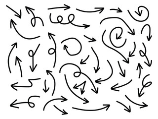 hand drawn Arrows icons Set. Arrows big black icon set. Arrow icons symbol design. Arrow flat vector collection