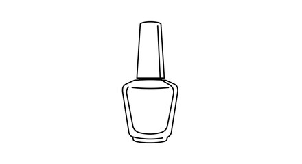 Nail Polish Bottle Outline Minimalist Style Manicure