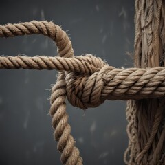 Frayed rope, near breaking point, under extreme tension ,  breaking point,  worn,  tension